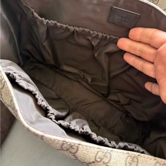 Gucci Brown Monogram Diaper Bag